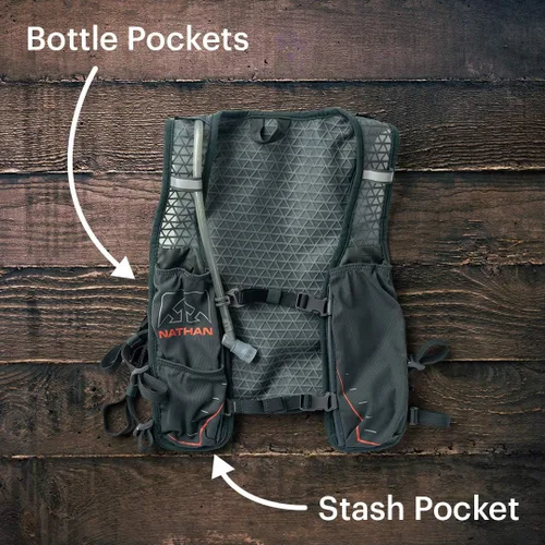 Vista 6 de Nathan TrailMix 7L Running Vest for Men & Women, Hydration Vest w/ 2L Bladder Hydration Pack, Water Backpack for Hiking, Running, Walking, Marathon