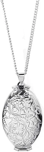 Vista 2 de Nanafast Collar con medallón de fotos expansible, collar con colgante de 4 imágenes, collares de cadena conmemorativos para mujeres y niñas, Metal