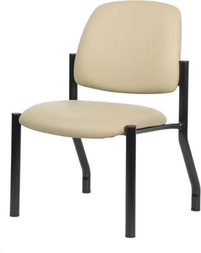 Vista 5 de Boss Office Products Silla de invitados, capacidad de peso de 300 libras, color beige