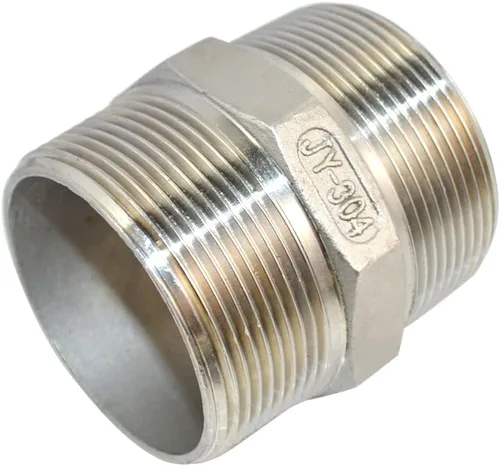 Vista 10 de Pezón hexagonal roscado macho NPT de 1/8 "x 1/8", acoplador rápido de acero inoxidable 304 (1/4")