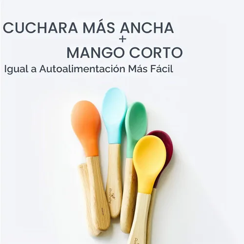Vista 5 de Cucharas para niños pequeños, Multicolor Surtido con azul