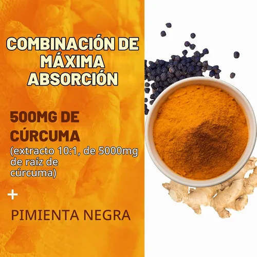 Vista 4 de Gomitas de curcumina de cúrcuma de 500 mg para adultos, sabor