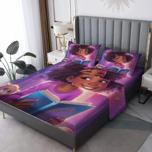 Vista 8 de Juego de sábanas abstractas tamaño individual, sábanas de microfibra suave, bolsillo profundo, sábanas y fundas de almohada estampadas sin arrugas