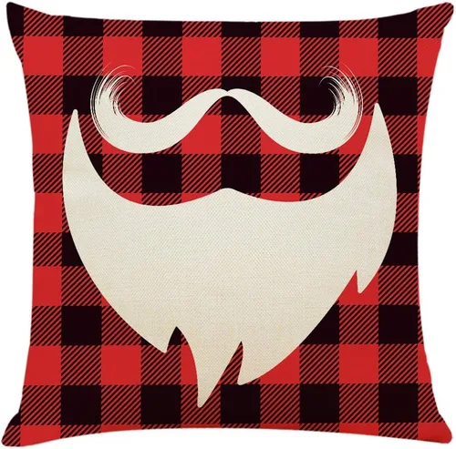 Vista 3 de Ogrmar 4 fundas de almohada de 18 x 18 pulgadas para fundas de almohada de Navidad Fundas de almohada de Navidad, fundas de cojín de lino