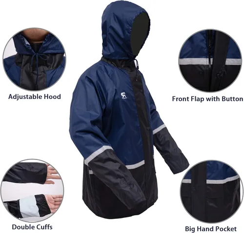 Vista 2 de RainRider Trajes de lluvia para hombre, impermeable, transpirable, ropa de lluvia duradera Oxford con pantalones
