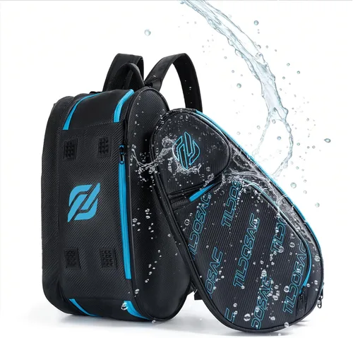 Vista 5 de TILDOSAC Bolsa desmontable 2 en 1 para pickleball y pádel para hombres y mujeres Compartimento para raquetas aislado con lámina térmica Para
