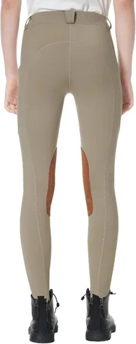 Vista 4 de beroy Pantalones de equitación ecuestre con forro polar para niños, pantalones de invierno para niñas y niños, con parche en la rodilla, pantalones