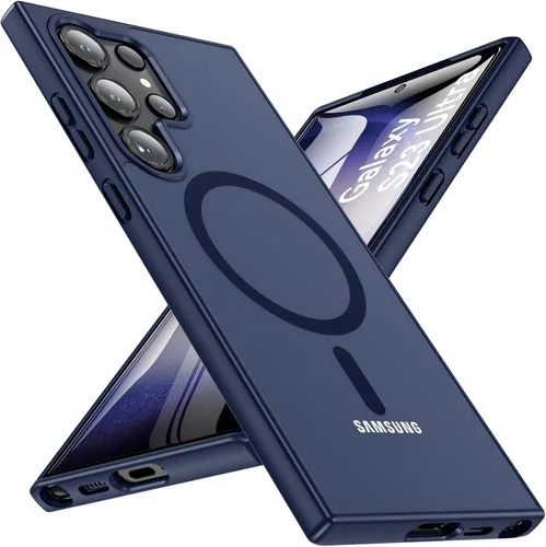 Vista 35 de OWKEY Funda magnética para Samsung Galaxy S23 de 6.1 pulgadas, para Magsafe con protector de pantalla, protección de grado militar, a prueba