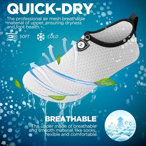 Vista 3 de SIMARI Zapatos de Agua para Mujer y Hombre, para Natación, Playa, Piscina, Calcetines Acuáticos, para Barco, Kayak, Río, Mar, Yoga, Arena