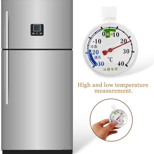 Vista 7 de Uonlytech Termómetro de esfera de alta precisión con soporte de ventosa para congelador y refrigerador, amplio rango de temperatura a medidor