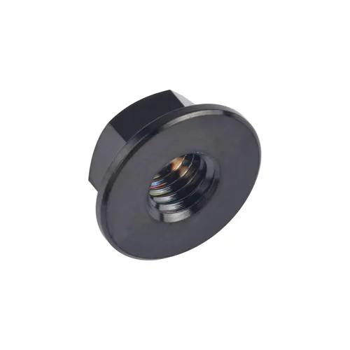 Vista 5 de Tuercas hexagonales Titanium DIN6923 (paso M5 0.03 in, negro) M5 M6 M8 M10 M12 M14 M16 para bicicletas, motocicletas, coches, paquete de 6