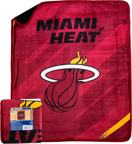 Vista 2 de Northwest NBA Silk Touch - Manta Sherpa de 50 x 60 pulgadas, Miami Heat Velocidad de calor de Miami