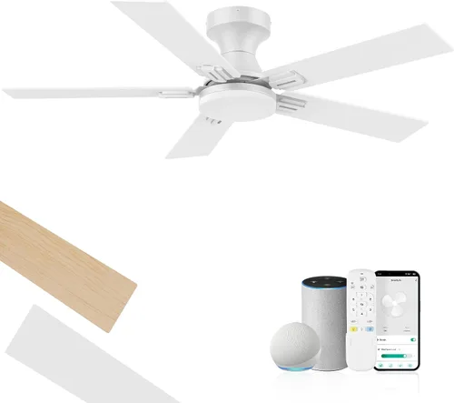 Vista 16 de Ventiladores de techo de 42 pulgadas con luces, ventilador de techo inteligente con luz y control remoto, Alexa, APP, ventiladores de techo