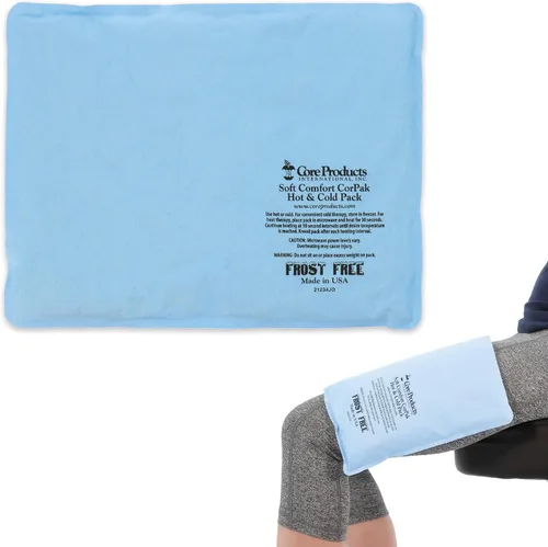 Vista 12 de Compresa para tratamiento Hot and Cold Core Products CorPak Soft Comfort - Fabricado en EE. UU., Azul, 1 Flexible reusable therapy pack delivers