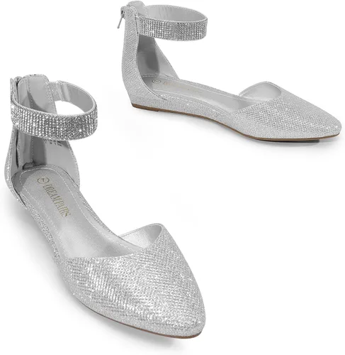Vista 2 de Dream Pairs - Zapatos de plataforma baja con correa en el tobillo para mujer