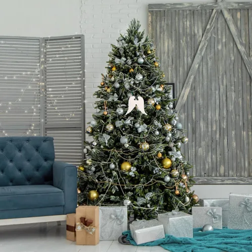 Vista 7 de BESPORTBLE 3 piezas de adornos de alas de ángel para árbol de Navidad, alas de ángel con purpurina, alas de ángel, colgante colgante para Navidad