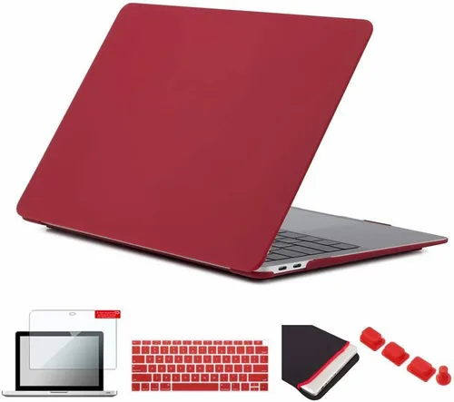 Vista 32 de Pack 5 en 1 de carcasa para MacBook Air, de Se7enline, de plástico duro, tacto suave, con protector de teclado de silicón, protector de pantalla