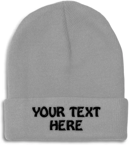 Vista 18 de Gorro de invierno para hombres y mujeres, gorro de acrílico con texto personalizado personalizado