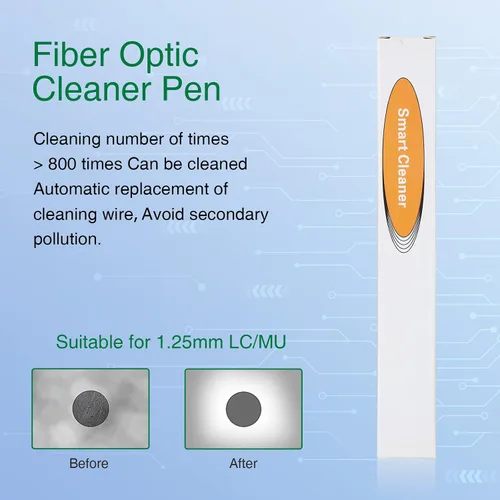Vista 4 de La pluma del limpiador de fibra óptica limpia el conector del LC de 4.1 ft m más de 800 veces