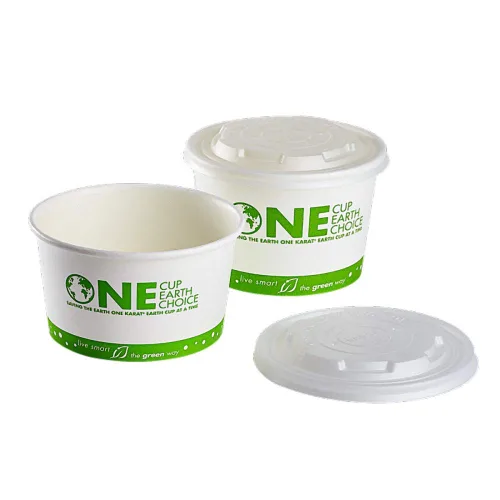 Vista 3 de Karat Earth KE-KDL114 - Recipientes de papel compostables para alimentos, tapa plana (paquete de 500)