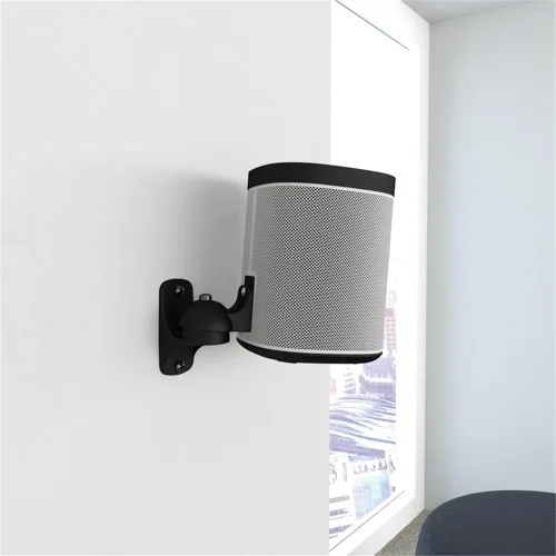 Vista 2 de AVF EAK50B-A - Soportes de pared para altavoz, juego de 2 soportes universales de sonido envolvente negro, inclinación y giro ajustable, soporta