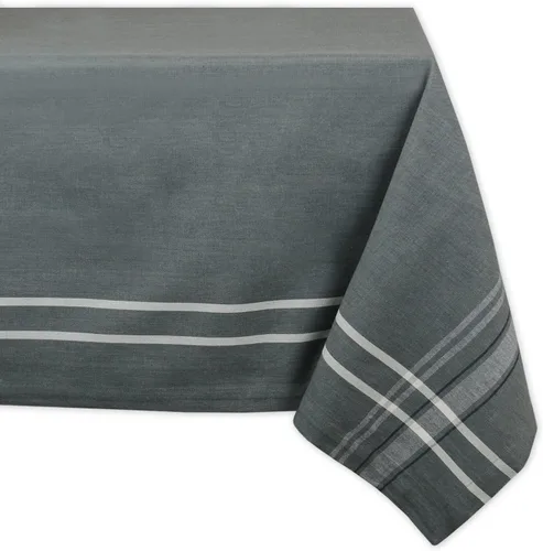 Vista 15 de DII - Mantel para mesa de comedor, estilo rústico, colección de manteles con rayas estilo francés, 60 x 84 pulgadas, color gris pardo/rojo