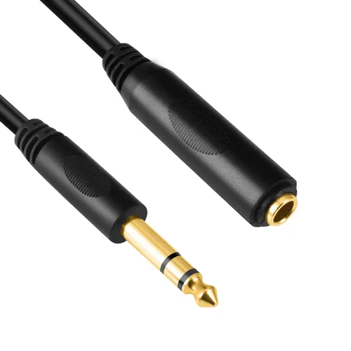 Vista 9 de Cable de extensión TRS macho a 1/4 de pulgada para auriculares hembra de 0.250 in, cable de extensión de guitarra para auriculares, cable de audio
