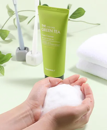 Vista 4 de TONYMOLY The Chok Chok - Limpiador de espuma de té verde