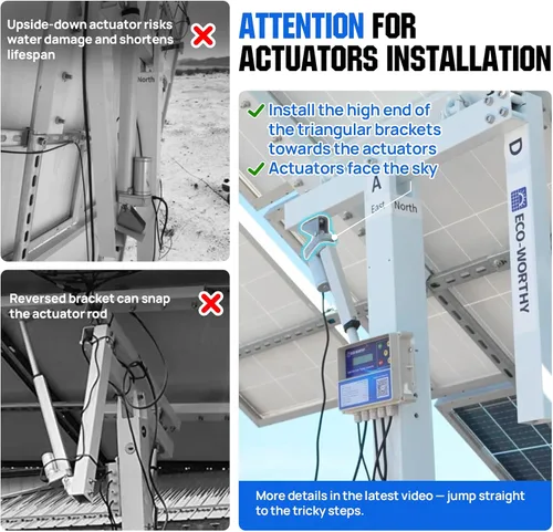 Vista 5 de ECO-WORTHY Sistema de seguimiento de doble eje de panel solar (versión ampliada que aumenta un 40% de potencia) con controlador de rastreador