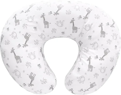 Vista 17 de LAT - Almohada de lactancia para lactancia materna, funda extraíble 100% algodón, almohadas ergonómicas para lactancia materna para mamá y bebé