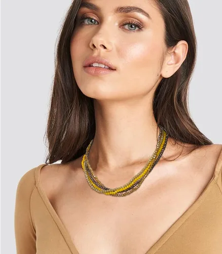 Vista 4 de Noessla Multi-layer Crystals Beaded Choker Necklace for Women Colorful Boho Statement Necklace Trendy Costume Party Jewelry Mothers day Gifts for Mom