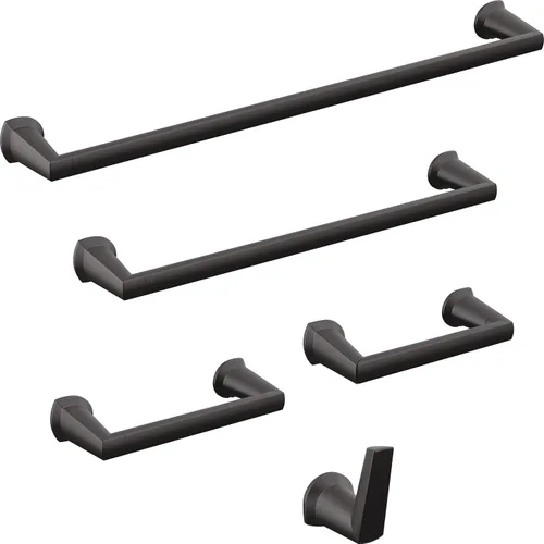 Vista 3 de Delta Galeon - Toallero de 24 pulgadas para baño, color negro mate, toallero de pared para baño, toallero de pared para montaje en pared, 77224-BL