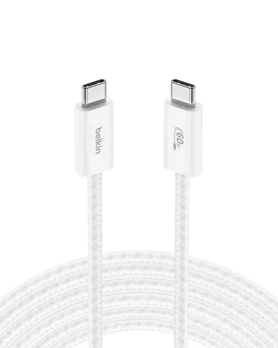 Vista 25 de Belkin Cable USB C a USB C, 3.3 pies, 60 W, cargador tipo C, cable de carga para iPhone, suave, trenzado, flexible para iPhone 16, Galaxy S25, Pixel