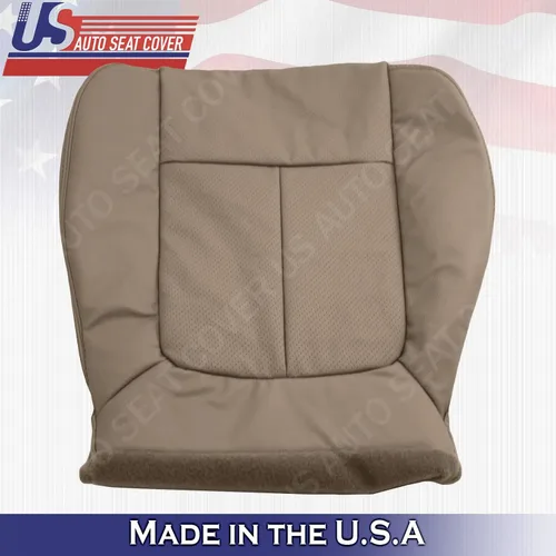 Vista 6 de Funda de piel perforada compatible con Ford F150 Lariat para parte inferior del pasajero compatible con Camel Tan 2009 2010