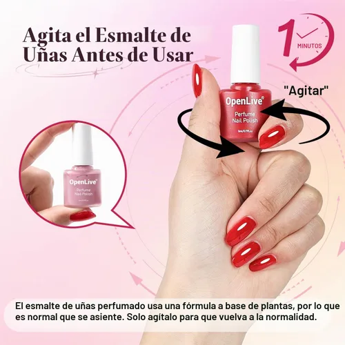 Vista 3 de OpenLive Juego de esmaltes de uñas de perfume de 20 colores, rojo, rosa, morado y verde, juego de esmaltes de uñas de secado rápido para mujeres
