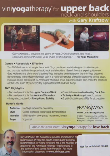 Vista 4 de Viniyoga Therapy Complete Back Care 2-DVD Set