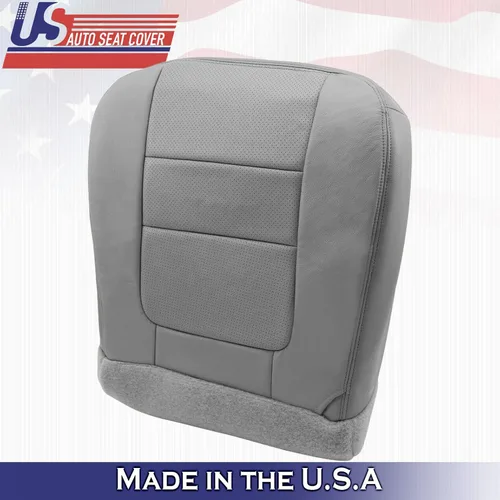 Vista 7 de 2001 para Ford F550 Lariat conductor pasajero parte inferior perforada cuero asiento cubierta gris