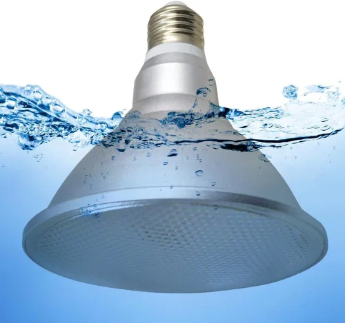Vista 3 de PAR38 - Bombilla LED para proyector, 30 W, cambio de color, luz de paisaje RGB controlada a distancia, regulable E27 a base de lámpara de césped