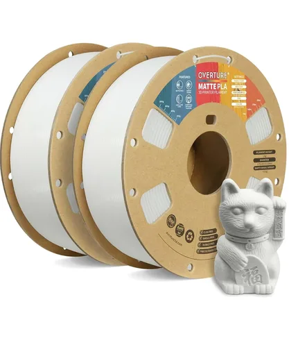 Vista 39 de OVERTURE - Filamento de fibra de carbono PLA para impresora 3D de 1.75 mm, carrete de cartón PLA de 2.2 libras, precisión dimensional +/- 0.02 mm