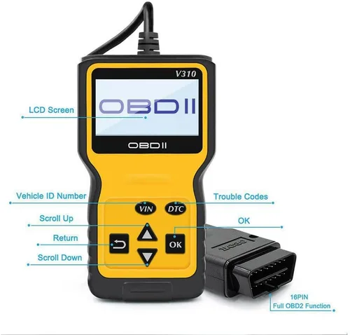 Vista 4 de Lector de Código de Coche y Herramienta de Reinicio Escáner para Coche OBD2, Herramienta de Diagnóstico, Lector de Código de Vehículo, Auto