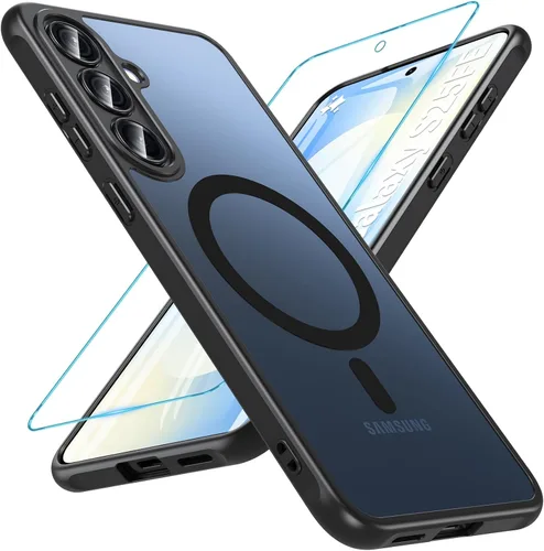 Vista 51 de OWKEY Funda magnética para Samsung Galaxy S23 de 6.1 pulgadas, para Magsafe con protector de pantalla, protección de grado militar, a prueba