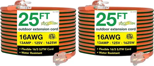 Vista 31 de Go Green Power Inc. (GG-13708BK) - Cable de extensión 16/3 SJTW para exteriores; color negro, 8 pies