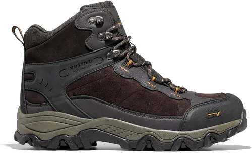 Vista 3 de NORTIV 8 Botas de senderismo impermeables para hombre, zapatos de montañismo para mochileros