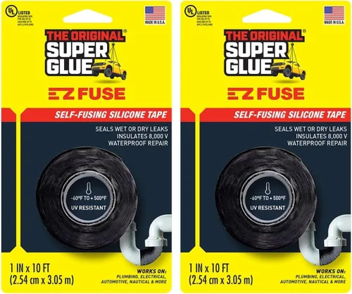 Vista 3 de Super Glue La cinta fusible original 15408 E-Z, negra, 1 pulgada de ancho x 10 pies de largo