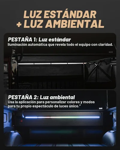 Vista 7 de WOLFBOX Cubierta Power Tonneau para Chevy Silverado y GMC Sierra 1500 2019 Se adapta a cama de 5.10 pies, aplicación y control remoto, se bloquea