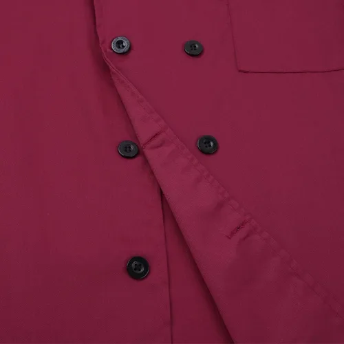Vista 5 de Chaqueta de chef de manga corta para hombre y mujer, uniforme de restaurante