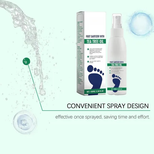 Vista 6 de Aerosol desinfectante de pies con aceite de árbol de té, aerosoles desinfectantes transparentes para pies, aceite de árbol de té, frescura de pies