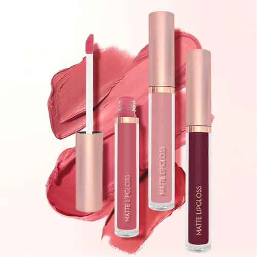 Vista 9 de BestLand Juego de 3 lápices labiales líquidos rojos atrevidos, seductores, brillo de labios mate de larga duración, impermeable, alto pigmento a