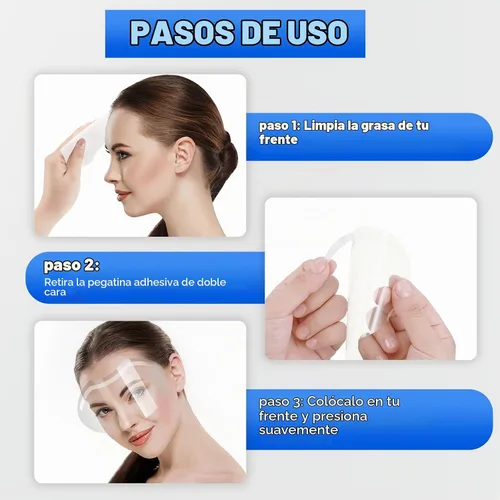 Vista 3 de Honeydak 300 viseras faciales de maquillaje para ducha, suministros de microblading permanentes, visera de ducha de plástico desechable, cubierta