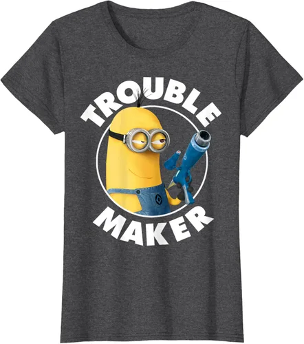 Vista 6 de Despicable Me Minions Kevin Fabricante de Problemas Gráfico Camiseta Negro